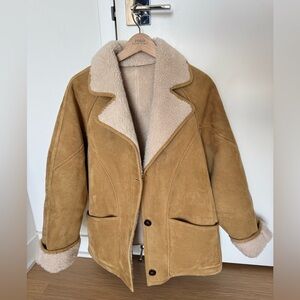 Mango Women's Tan Teddy Jacket